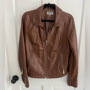 Kenneth Cole faux leather coat